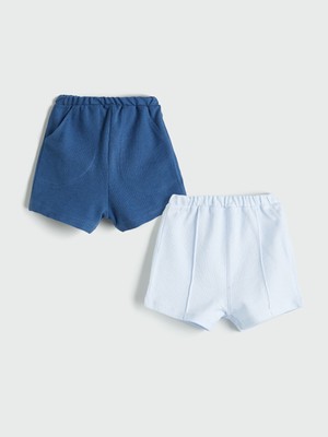Lc Waikiki Yeni Sezon Beli Lastikli Basic Erkek Bebek Şort 2'li