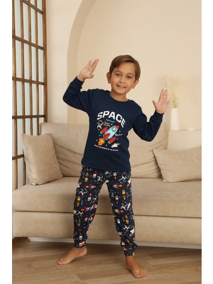 Kapitex 7114 Erkek Çocuk Uzun Kol Pijama Takımı