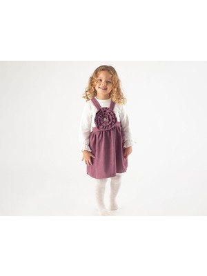 MİNİM Büyük Gül Motifli Kız Çocuk Jile - Özel Gün - Doğum Günü - Bayramlık