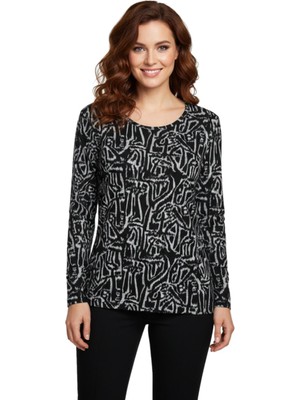 Wearon Kadın Yumoş Sıfır Yaka Bluz BGL-ST05143