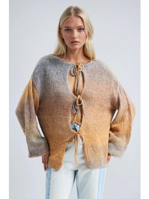 Lijuri Renk Geçişli Basic Hırka  5197