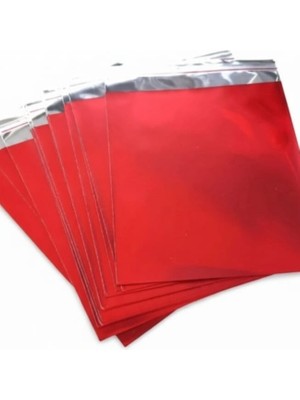 Aybaş Kağıtçılık 30X35 cm 100 Adet Yapışkanlı Metalize Kırmızı Hediye Paketi