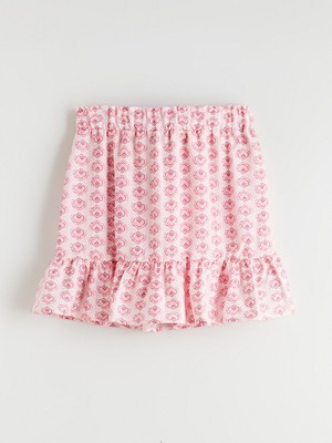 Lc Waikiki Yeni Sezon Beli Lastikli Fırfırlı Kız Çocuk Şort Etek