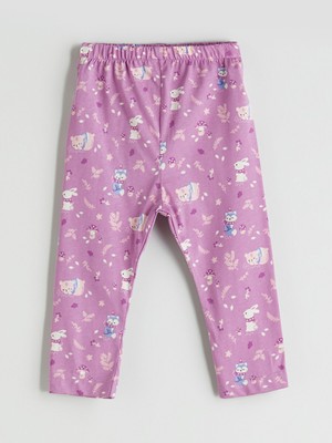 Lc Waikiki Yeni Sezon Beli Lastikli Baskılı Kız Bebek Tayt