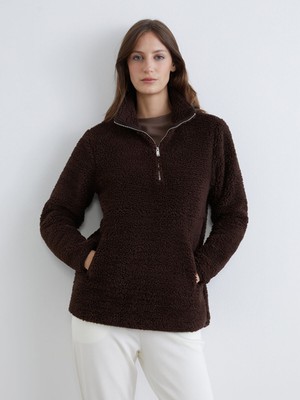 Lc Waikiki Yeni Sezon Dik Yaka Kadın Pelüş Sweatshirt