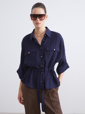 Lc Waikiki Yeni Sezon Bağlamalı Oversize Kadın Gömlek