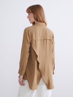 Lc Waikiki Yeni Sezon Yırtmaç Detaylı Kadın Gömlek Tunik