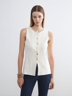 Lc Waikiki Yeni Sezon Bisiklet Yaka Kadın Triko Yelek