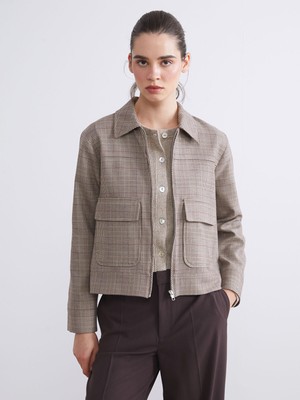 Lc Waikiki Yeni Sezon Gömlek Yaka Ekose Kadın Ceket