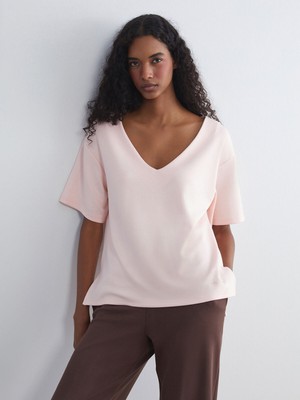 Lc Waikiki Yeni Sezon V Yaka Kadın Tişört