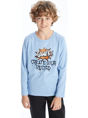 Lc Waikiki Yeni Sezon Oversize Bisiklet Yaka Erkek Çocuk Tişört