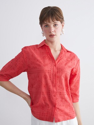 Lc Waikiki Yeni Sezon Ajurlu Brode Kadın Gömlek