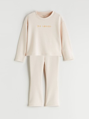 Lc Waikiki Yeni Sezon Baskılı Kız Bebek Sweatshirt ve Eşofman Altı