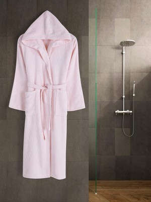 Eymir Home Collection Kapüşonlu Erkek/kadın Bornoz Yetişkin Unisex Pamuk