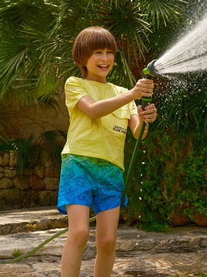 Lc Waikiki Yeni Sezon Bisiklet Yaka Yazı Baskılı Erkek Çocuk Tişört