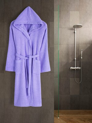 Eymir Home Collection Kapüşonlu Erkek/kadın Bornoz Yetişkin Unisex Pamuk