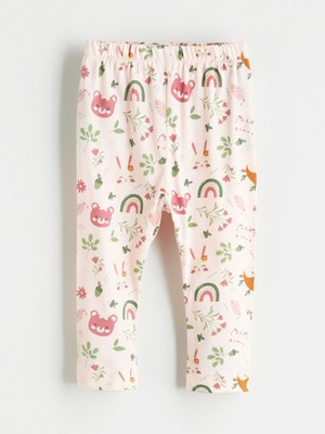 Lc Waikiki Yeni Sezon Beli Lastikli Baskılı Kız Bebek Tayt