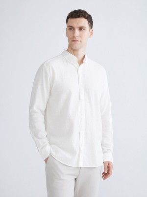 Lc Waikiki Yeni Sezon Slim Fit Uzun Kollu Armürlü Erkek Gömlek