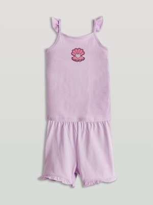 Lc Waikiki Yeni Sezon Baskılı Kız Bebek Atlet ve Şort 2'li