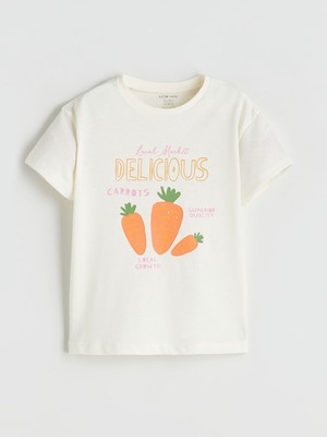 Lc Waikiki Yeni Sezon Bisiklet Yaka Baskılı Kız Bebek Tişört