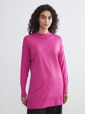 Lc Waikiki Yeni Sezon Dik Yaka Kadın Triko Tunik