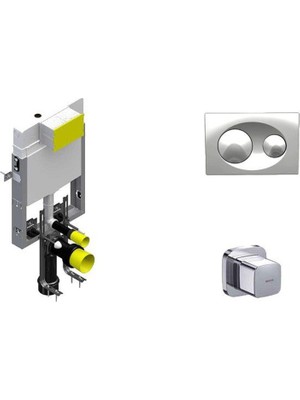 Bocchı Gömme Rezervuar 3'lü Set Savio Kumanda Paneli ve Stop Valf