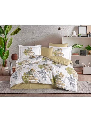 Aesco Çift Kişilik Poplin Nevresim Sara Yeşil