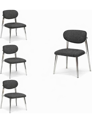 Avenza Living Polo 4’lü Metal Ayaklı Modern Mutfak Sandalyesi – Konforlu Oturum