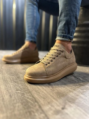 Aesco Yüksek Taban Günlük Ayakkabı  Camel (Süet)