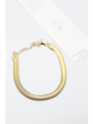 Royaleks Yılan Zincir Bileklik - Altın