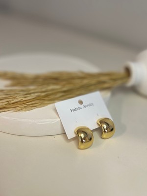 Busradan Design 14K Kaplama Bombeli Vintage Plaka Küpe