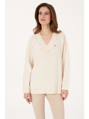 U.s. Polo Assn. Kadın Krem Kazak /triko 50314833-VR071