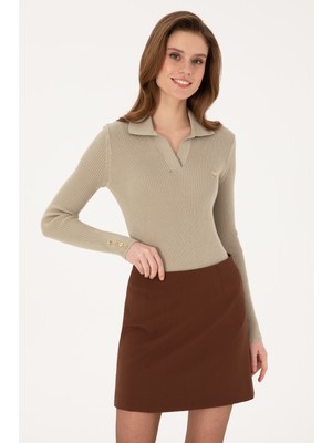 U.s. Polo Assn. Kadın Açık Haki Kazak /triko 50317524-VR183