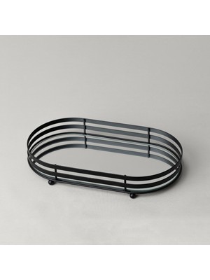 Linens Tezza 33X19X5,2 cm Tepsi Siyah