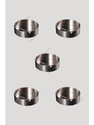 5'li Paslanmaz Çelik Küllük Takımı | 10 cm Çapında 304 Kalite Kültablası | Restoran, Kafe ve Otel