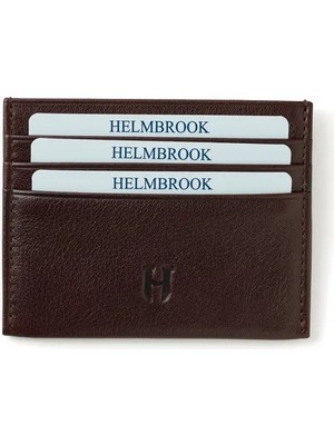 Helmbrook London Barry Erkek Kahve Deri Özel Tasarım Çok Bölmeli Rfid Korumalı Kartlık