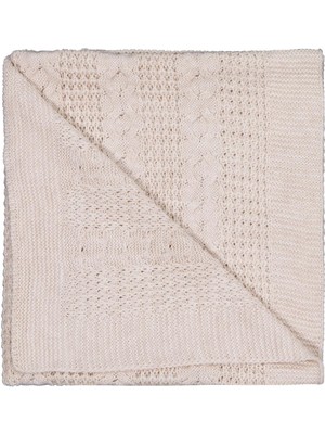 Civil Baby Saç Örgülü  Düz Battaniye - Bej Standart