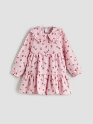 Lc Waikiki Yeni Sezon Bebe Yaka Çiçekli Kız Bebek Elbise
