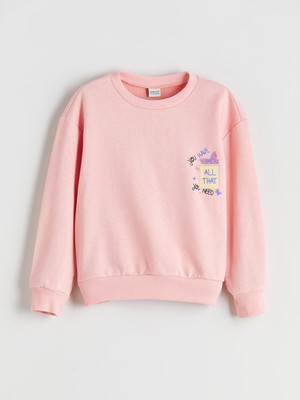 Lc Waikiki Yeni Sezon Bisiklet Yaka Kız Çocuk Sweatshirt