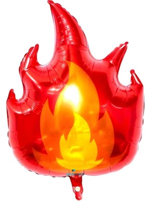 Parti Sürprizi Ateş Itfaiye Teması Alev Şekilli Folyo Balon 1 Adet