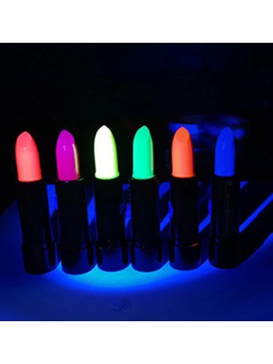 Popüler Sepet Karanlıkta Parlayan Yanan Uv Neon Ruj Yüz Boyama 6 Adet 6 Renk