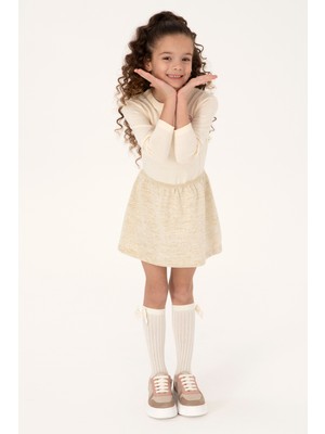U.s. Polo Assn. Kız Çocuk Krem Melanj Elbise (Triko) 50316833-VR159