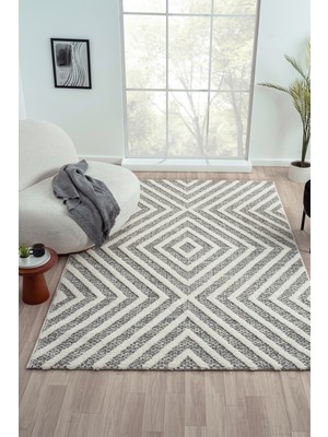 Konfor Sevilla 5506 Bukle Yumuşak Örgü Modern Dokuma Halı80x150