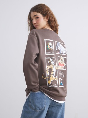 Lc Waikiki Yeni Sezon Winnie The Pooh Baskılı Oversize Kadın Kalın Sweatshirt