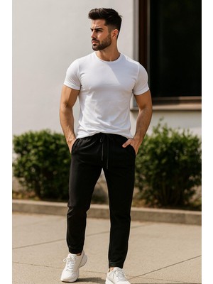 Rich Erkek Slim Fit Modern Kesim Jogger Eşofman Altı - Şık ve Spor Bağcıklı Pantolon