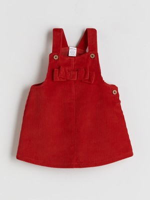 Lc Waikiki Yeni Sezon Fiyonk Detaylı Kız Bebek Kadife Salopet Elbise