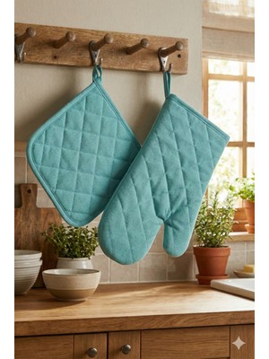 Miabella Home Fırın Eldiveni Fırın Tutacağı Premium Isı Geçirmez Mutfak Eldiveni Tutacak Isıya Dayanıklı Eldiven