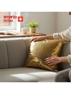 Smarto Relax Tekli Antibakteriyel Desenli Dekoratif Dolgulu  Kırlent 47X47 cm