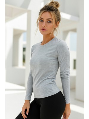 Rich Kadın Grimelanj Bisiklet Yaka Uzun Kollu Body