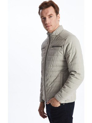 Lc Waikiki Yeni Sezon Standart Kalıp Dik Yaka Erkek Deri Görünümlü Mont